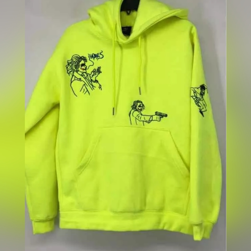 Batman Joker by Hades NYC Embroidered Hoodie Men's Medium